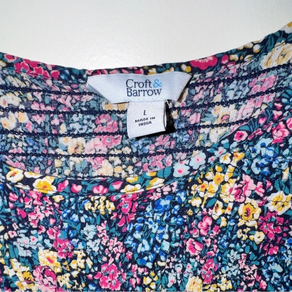 Croft&Barrow SizeL Floral Dress Bundle 3 👗’s, Pockets Stretchy Smocked Bodice - Picture 7 of 14